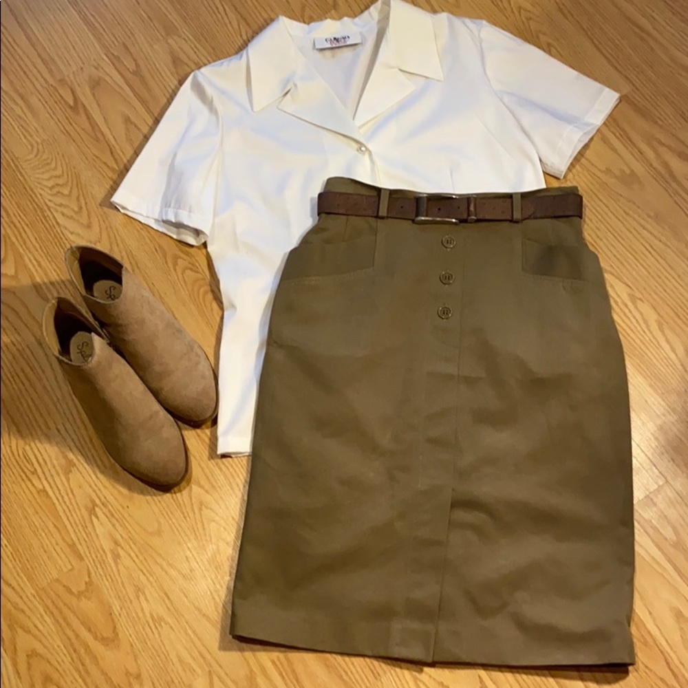 Vintage Sartore Belted Skirt